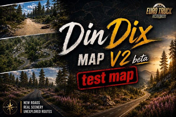 ETS2 - Dindix Harita Beta (1.60) kapak gorseli